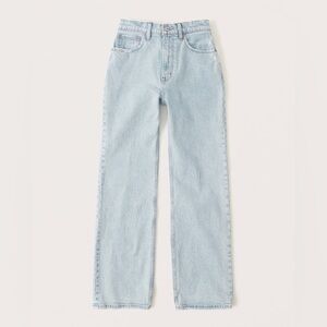 Abercrombie & Fitch Light Blue Ankle straight ultra high rise jeans